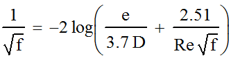 Colebrook-White Equation